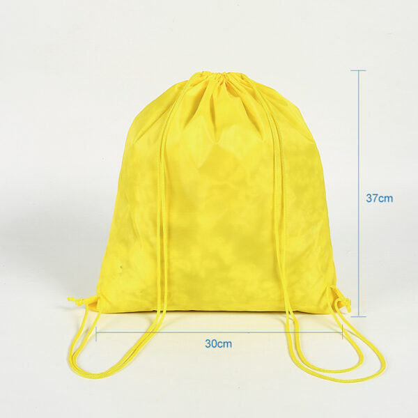 Eco friendly custom design promotional polyester drawstring bag with logo - Image 2