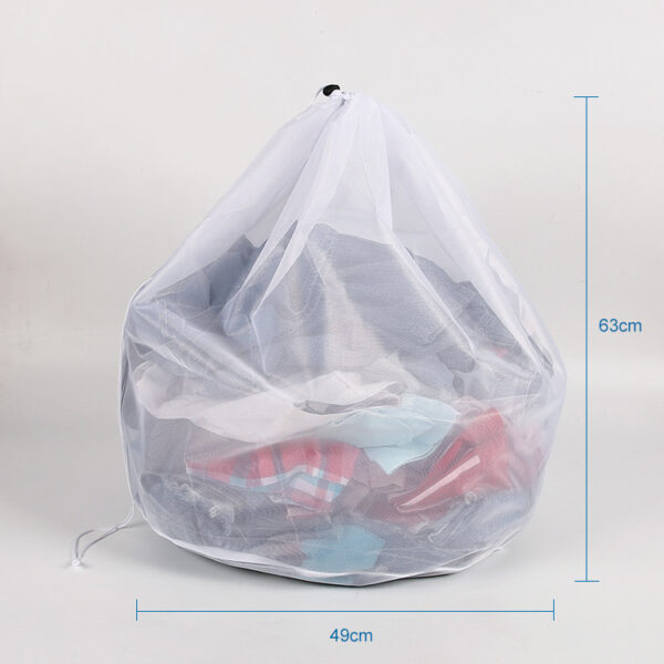 Wholesale custom extra large size big washable heavy duty laundry drawstring bags in bulk - Image 2