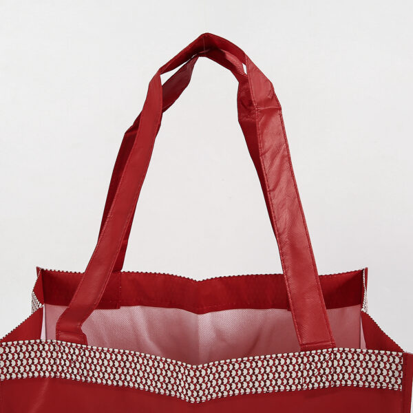 Custom reusable reusable pp non woven tote folding shopping bag - Image 4