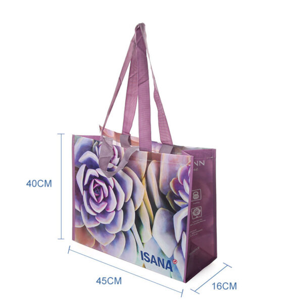 Wholesale RPET woven carry aesthetic tote bags with custom for groceries - Image 3