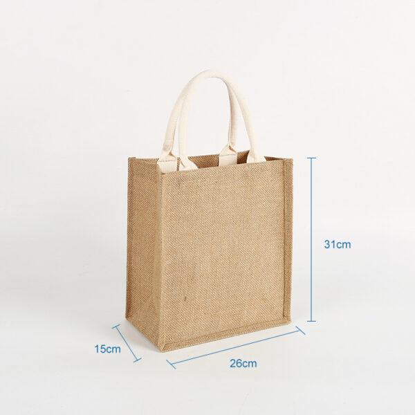 Cheap eco friendly jute plain burlap natural tote bags - Image 2