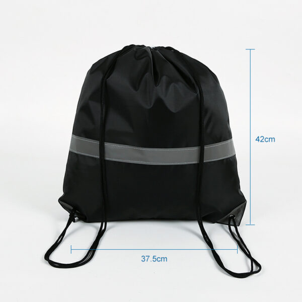 Wholesale custom color 190t pet reflective rpet drawstring bag for shoes dust-proof - Image 2