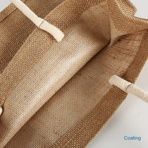 wholesale custom printed eco friendly jute burlap tote girls shopping bag - Image 3