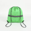 Wholesale customized green eco friendly college reflective drawstring bag