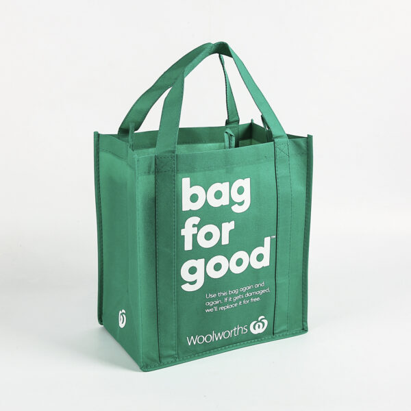 Private label reusable reinforced handle grocery non woven fabric tote shopping bags with custom logo