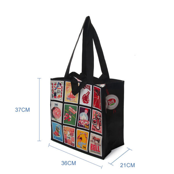 RPET woven fashion shopping handheld custom full print tote bag - Image 2