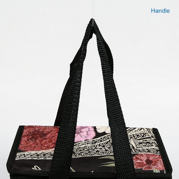 PP woven EPE reusable drink food insulated zipper tote bag - Image 3