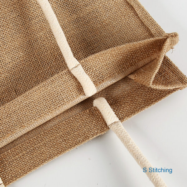 wholesale eco reusable small jute burlap tote shopping bags - Image 6