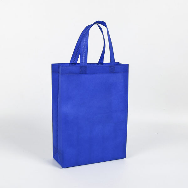 Wholesale custom royal blue foldable non woven shopping tote bags with print logo