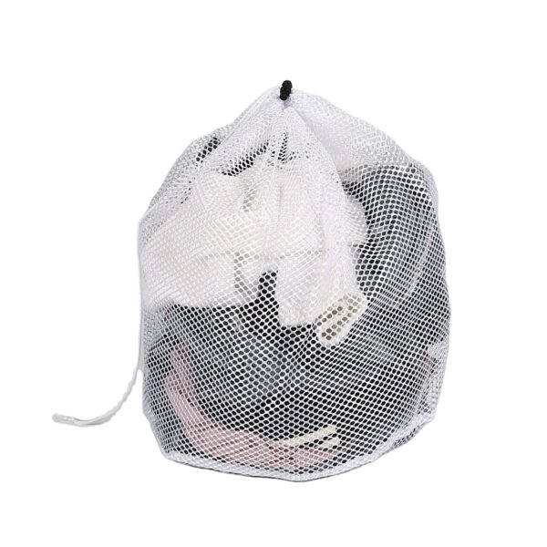 Heavy duty custom polyester drawstring wholesale honeycomb washable fine washing machine mesh care laundry wash net bag