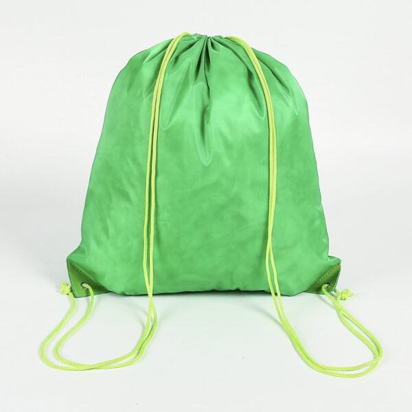 Custom logo printed green double string shoe dust drawstring bag