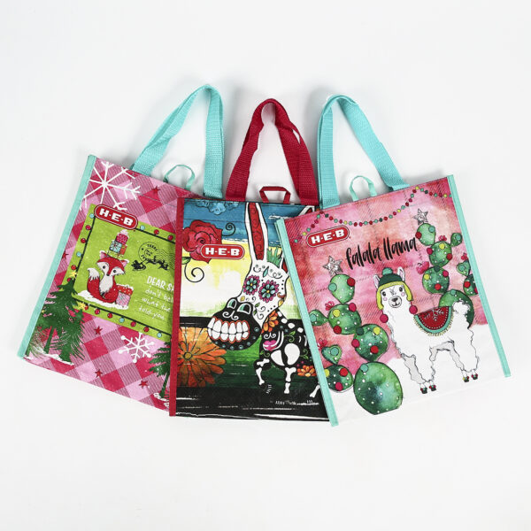 China factory promotional reusable logo printed laminated custom PP woven shopping bags - Image 3