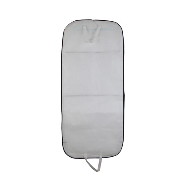 Dust protector clear non woven pvc plastic hanger handle jacket short bridal dress suit cover garment bag with logo