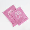 Wholesale custom pp non woven pink woman shoe drawstring dust bag