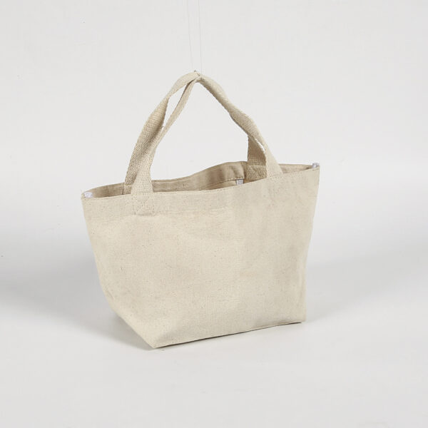 High quality plain blank eco friendly reusable gusset mini woman premium organic cotton canvas shopping tote bag