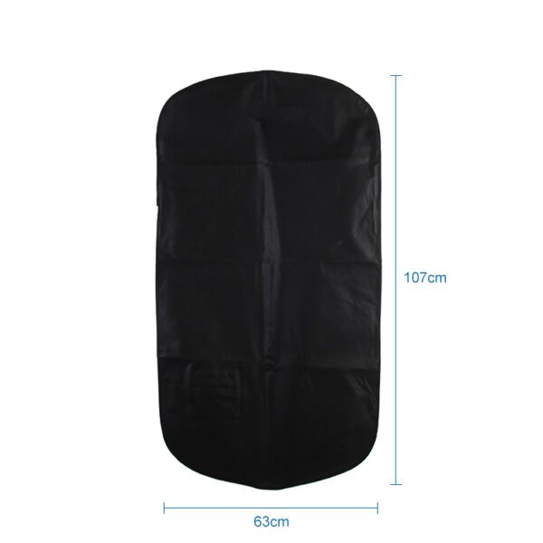 Custom logo black dustproof gift wedding bridal dress men folding suit clothing garment cover bag - Image 2