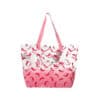 Hot selling custom pattern design women pink beach bag tote handbag