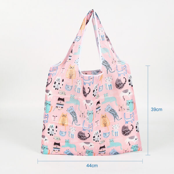 Custom printed logo cheap price reusable eco pet grocery foldable shopping tote bag - Image 2