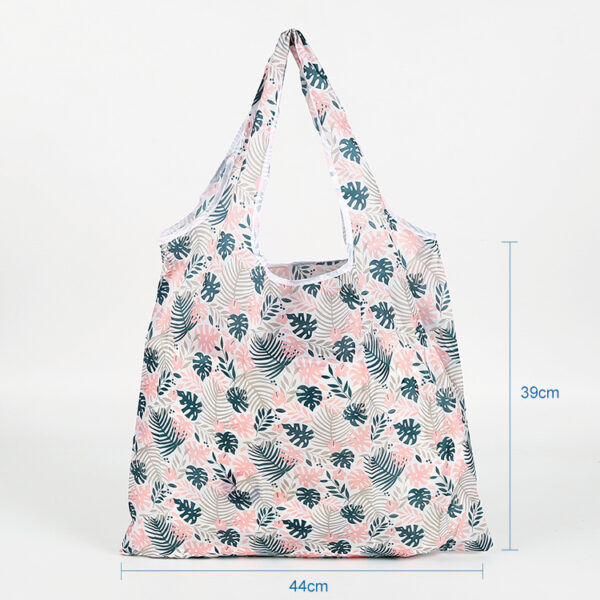 190T PET light weight foldable travel polyester womens plain tote bag for sublimation - Image 3