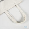 Custom printed logo white beach hand natural recycled cotton canvas tote shopping bag
