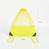 Custom reusable yellow mesh drawstring bag