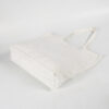 Wholesale organic reusable fashionable large white cotton canvas tote bag with custom logo