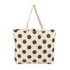 Wholesale custom logo dot recycled woman cotton canvas shopping tote bag