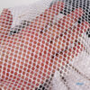 Large capacity heavy duty white commercial mesh net laundry bag with drawstring