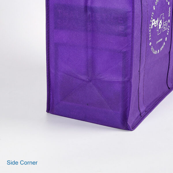 Top quality purple nonwoven reusable shopping tote bags for grocery with logos reusable - Image 5