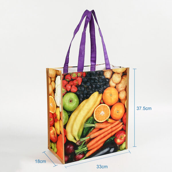 Wholesale eco fashion small printable logo woven polypropylene shopping bags - Image 3