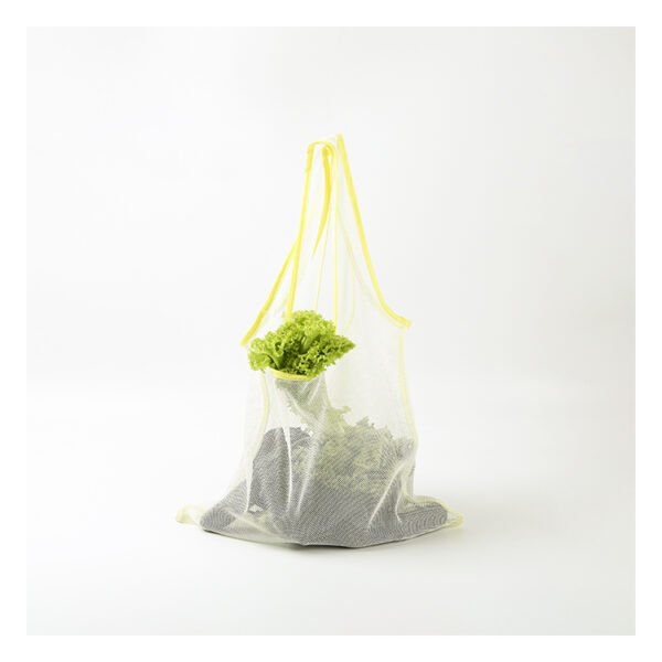 Custom storage packaging recyclable food grade pet mesh handle bag for fruits and vegetables