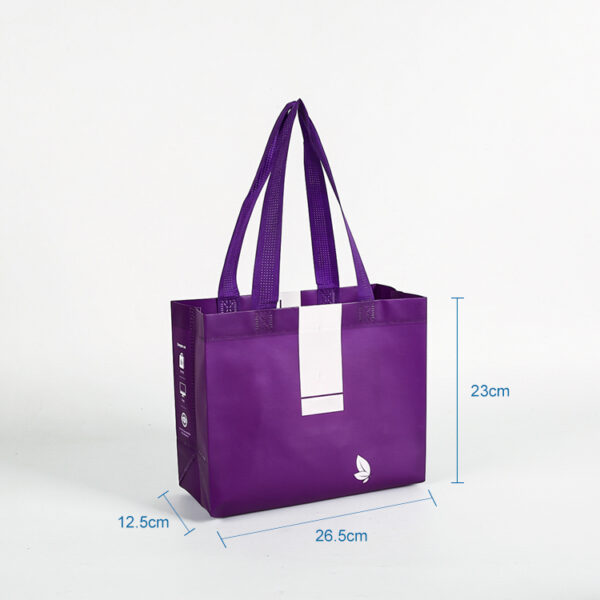 Wholesale custom logo printed reusable tote ecobag ultrasonic non woven fabric shopping bag - Image 2